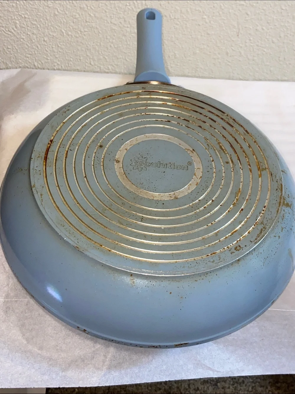 Revolution Powder Blue Nonstick Fry Pan with Soft-Touch Handle Size Medium